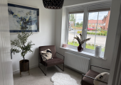 Safe, comfortable and modern therapy room with parking