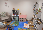 Counselling room with toys for play therapy