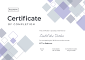 ACT Certificate