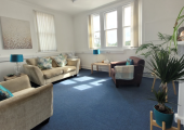 interior of counselling room for couples therapy
