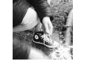 Wild Talk: Taking Therapy Outdoors - Creating a spark to make fire.