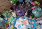 Make slime to express and explore feelings/thoughts/experiences through the senses.