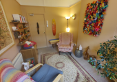 My therapy room, looking towards the door.