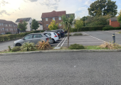Plenty of free parking at the front of building.
