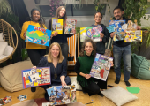 Facilitating a group collaging workshop