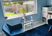 Bright welcoming therapy room