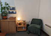 The client chair in my counselling room