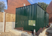 Exterior of the counselling cabin