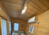 I work from a log cabin in my back garden which has seperate private access. 