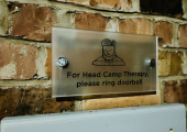 Exterior sign (you will see on arrival at my office building)