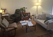 Counselling room at 128b Queen Street, Newton Abbot