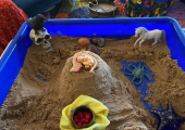 Example of a completed sandtray