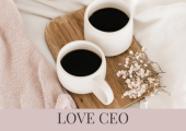 This is an image of two cups of coffee representing  LOVE CEO MONTHLY MEMBERSHIP FOR YOUR BEST RELATIONSHIP