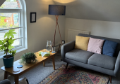 warm and comfortable therapy room