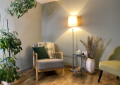 Armchairs in the therapy studio
