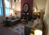 Warm and welcoming counselling room in Blake House, York