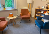 One of two therapy rooms at Riverside Wellbeing Centre, Whaley Bridge, Derbyshire.
