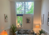 In person therapy sessions happen in this room convenient for Crawley, Gatwick Airport and Horley