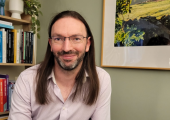 In my home office where I offer online therapy