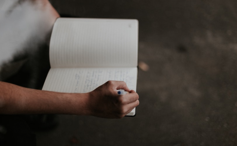Man journaling