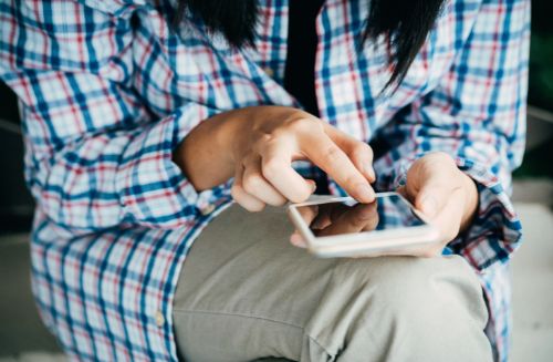 person on smartphone