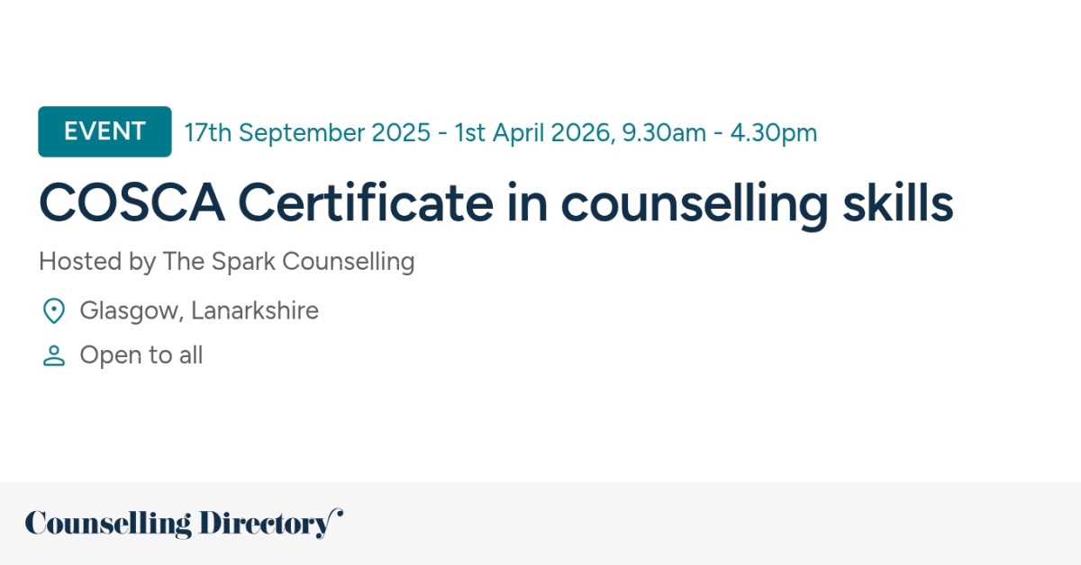 Cosca Certificate.pdf COSCA Certificate in counselling skills - Counselling Directory