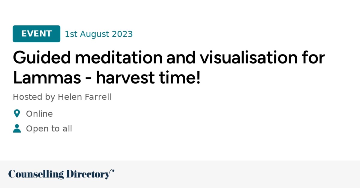 Guided meditation and visualisation for Lammas harvest tim