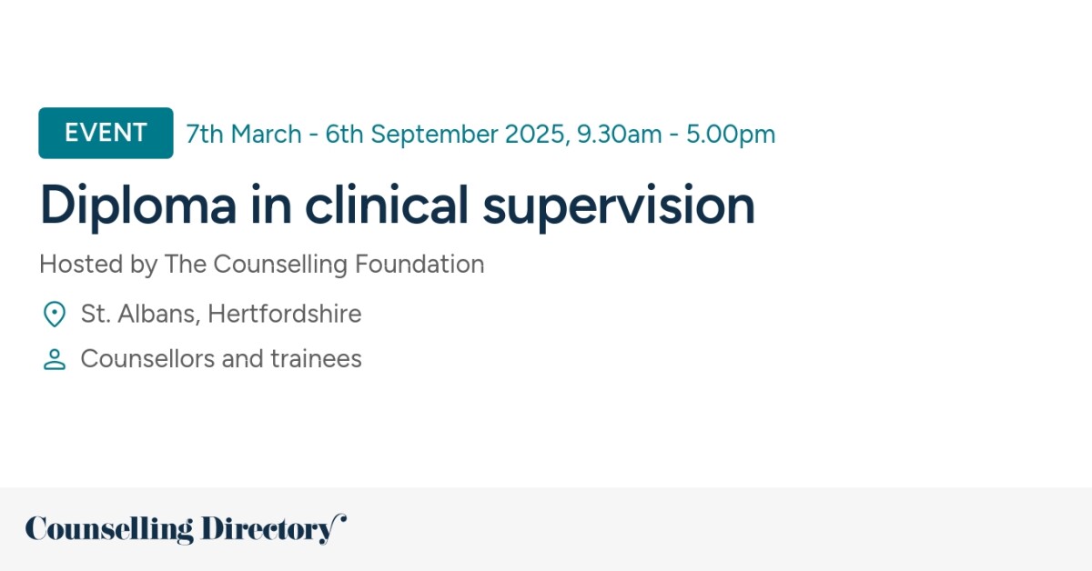 Diploma in clinical supervision - Counselling Directory