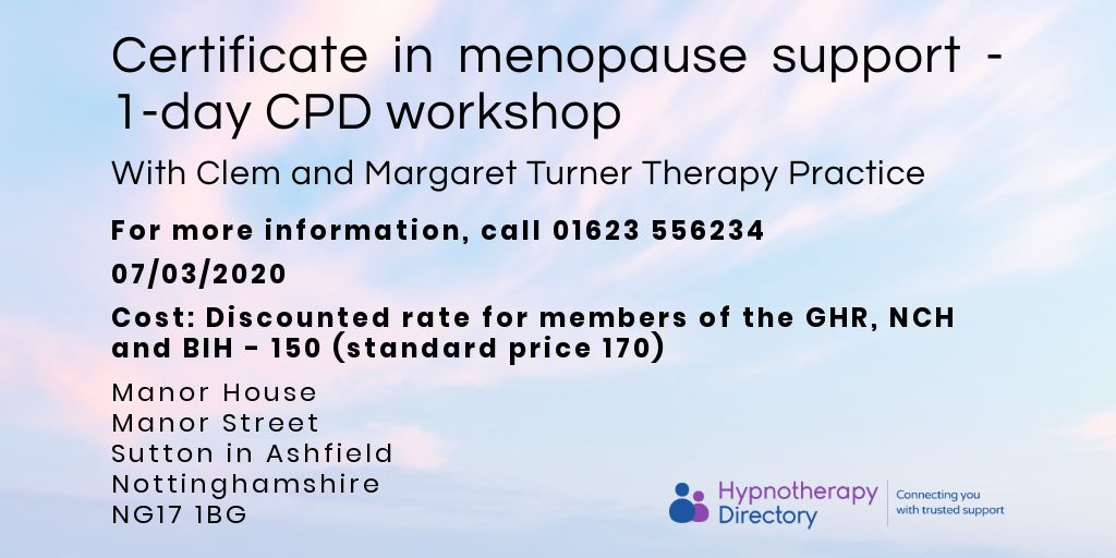 Local events Certificate in menopause support 1day CPD