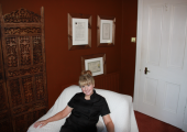 Lyn in her treatment room when she was a bit younger... ie in 2005