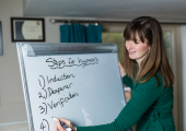 Debbie Ison leading hypnotherapy training