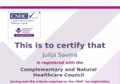 Accreditated and members of CNHC member and NCH