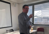 Delivering training at Warwick University