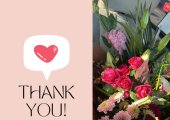 image of flowers and thank you message