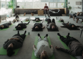 Delivering group guided relaxation at my weekly class