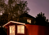 My garden cabin where I welcome my clients.