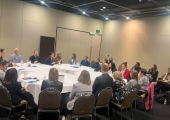 Hosting a roundtable on how to improve your wellbeing at work at HR SUMMIT, Melbourne Australia