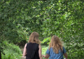 Coaching while walking in Trent Park
