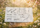 'You're writing a new story, and it looks nothing like your past' written on paper