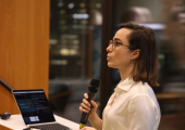 Speaking to a women's professional network at Amazon HQ, London