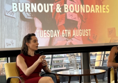 Speaking at a "Burnout and Boundaries" event