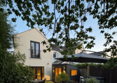 The Wellbeing Garden with the Coaching Snug where Adam Print Coaching takes place.