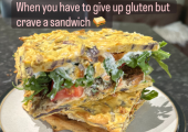 Gluten free, healthy protein rich sandwich