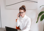 In the office
