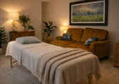 Space to find calm: the therapy room with couch