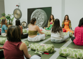 People sitting in meditation